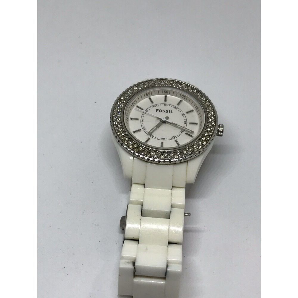 Fossil ES2444 Glitz Stella Women’s Stainless steel White Analog Wrist Watch Z831